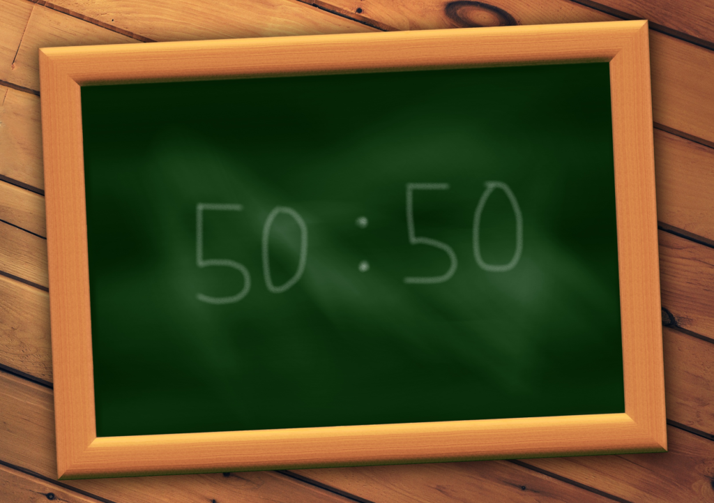 50：50